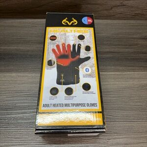 Realtree Heated Gloves Bluetooth Rechargeable Size L/XL Black